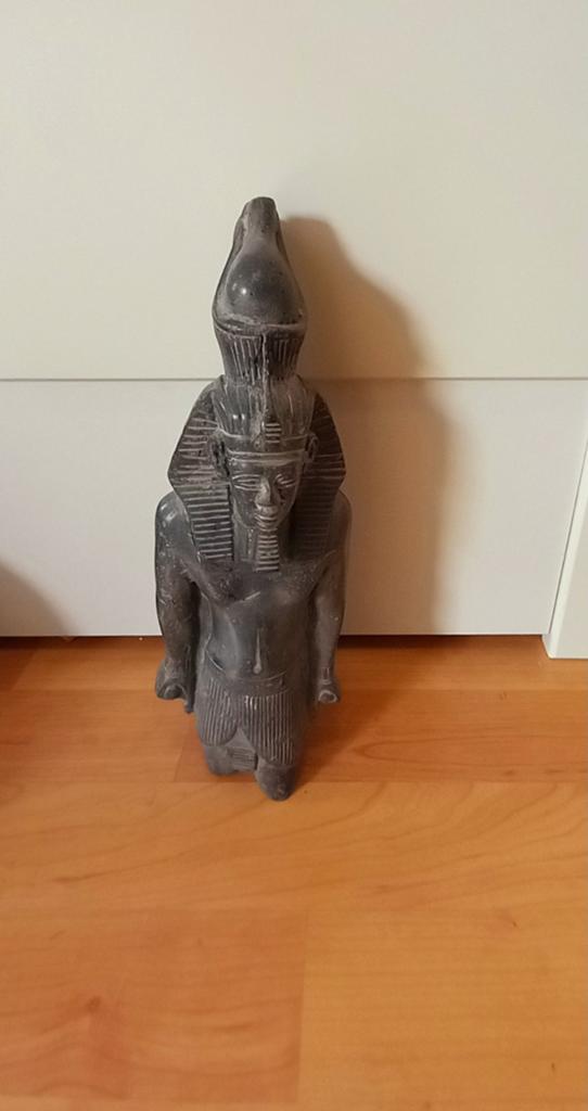Zwaar stenen Egyptisch beeld van Ramses, Ophalen of Verzenden, 20 - 50 cm, Steen of Keramiek, Beeld