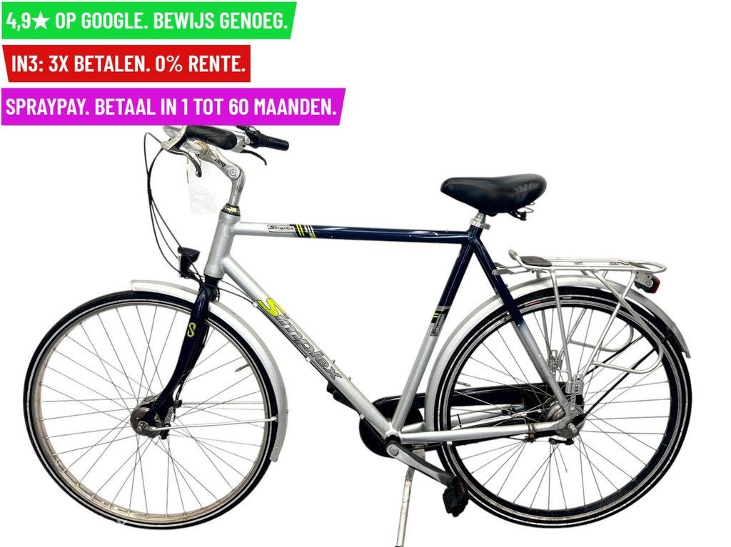 Herenfiets Simplex 2000 28"/51cm/3ver - Garantie/Levering, Fietsen en Brommers, Overige merken, 9713 Bv Groningen, Gebruikt, Simplex