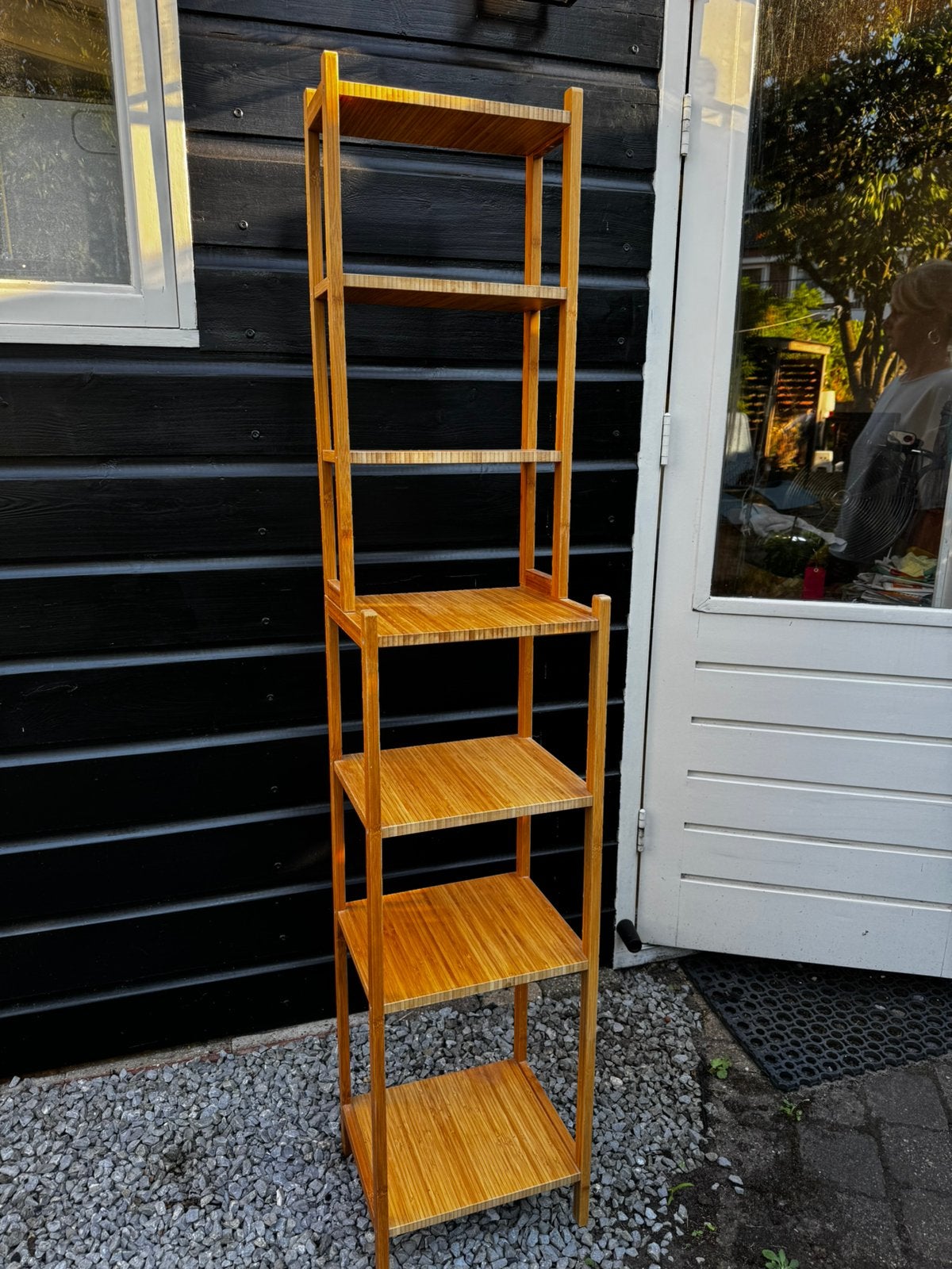 Hoge open kast bamboe, Ophalen, Gebruikt