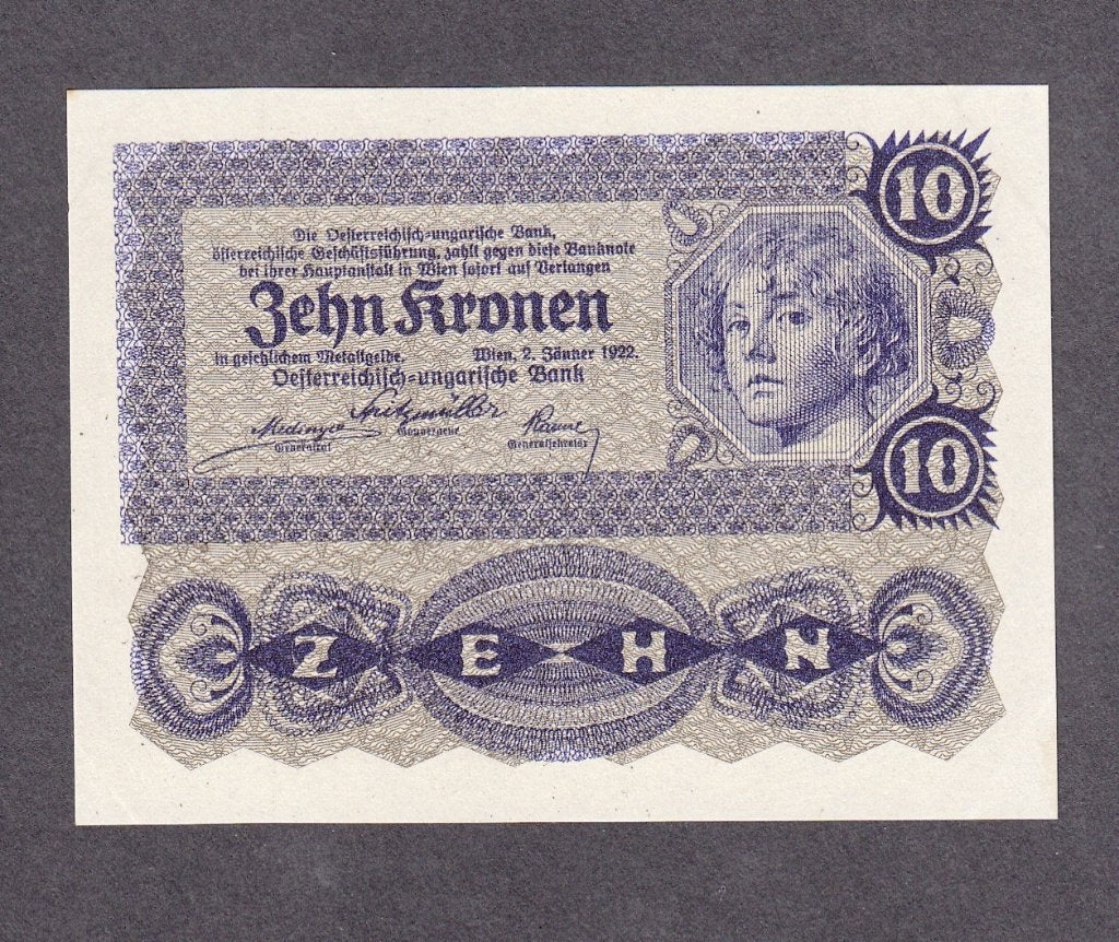 Oostenrijk - 10 Kronen 1922 -P#75, Ophalen of Verzenden, Oostenrijk