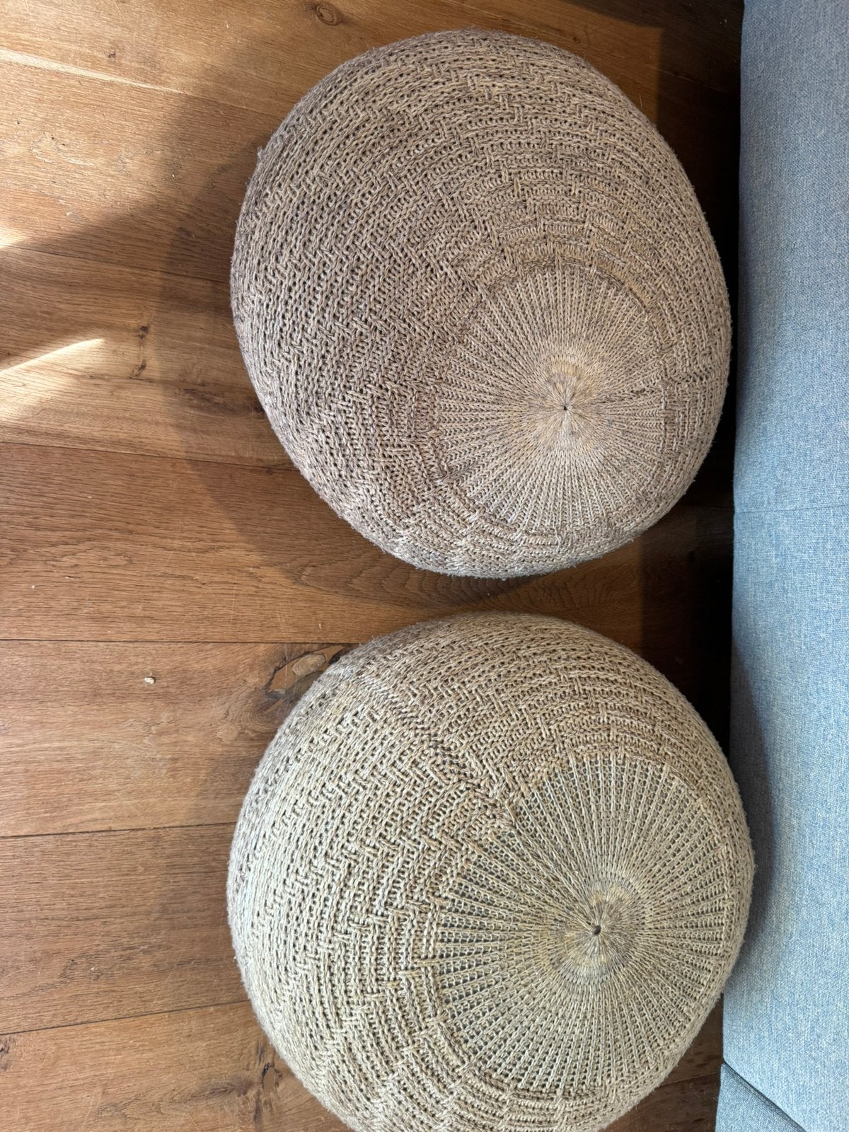 2 ikea poefjes, Huis en Inrichting, Banken | Voetenbanken en Poefen, Ophalen, Gebruikt, Rechthoekig, Minder dan 50 cm