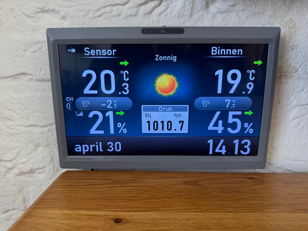 Weerstation (digitale fotolijst), Audio, Tv en Foto, Weerstations en Barometers, Ophalen of Verzenden, Zo goed als nieuw