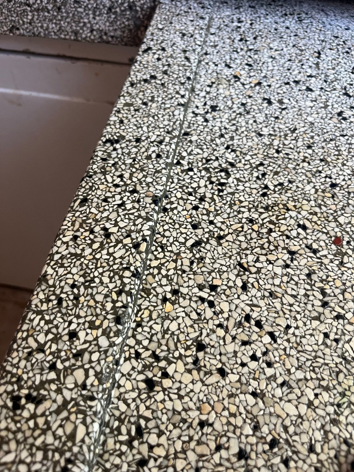 Terrazzo keukenblad, Ophalen, Gebruikt, Wit, Hoekkeuken