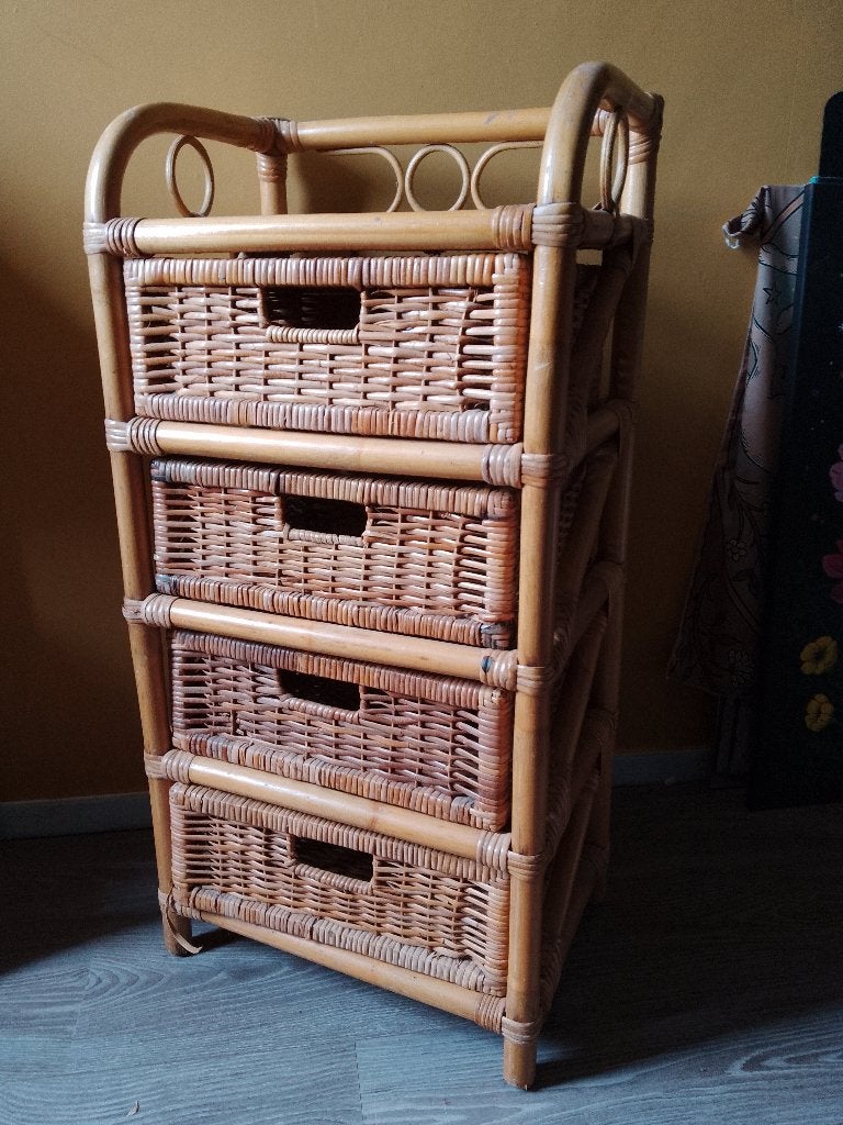 Rotan boho lade kastje, Ophalen, Overige materialen, Minder dan 50 cm, Gebruikt