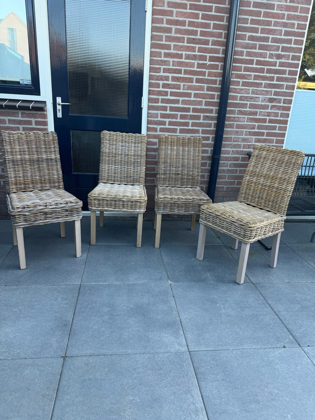 Mooie rieten stoelen, Huis en Inrichting, Stoelen, Ophalen, Gebruikt, Overige kleuren, Riet of Rotan