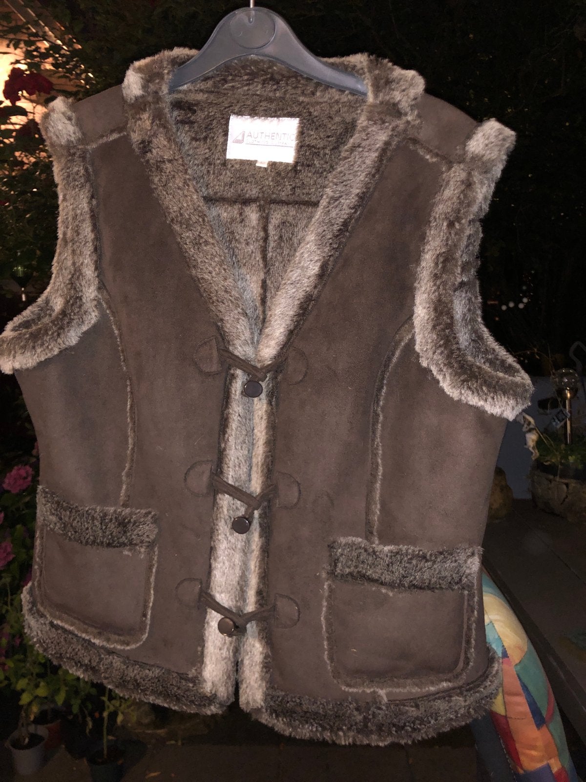 Authentic Clothing Company Gilet - Bruin met Bont, Ophalen, Zo goed als nieuw