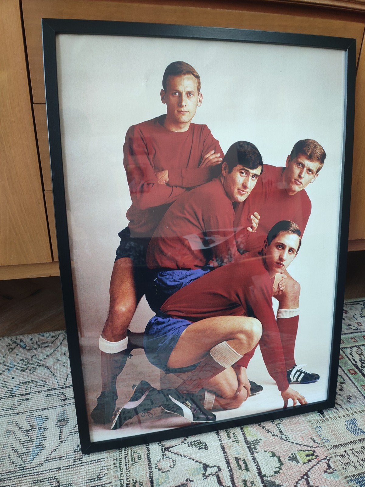 Prachtig poster in lijst van 'de grote 4', 50 – 75, Ophalen of Verzenden, Zo goed als nieuw, Foto of Poster