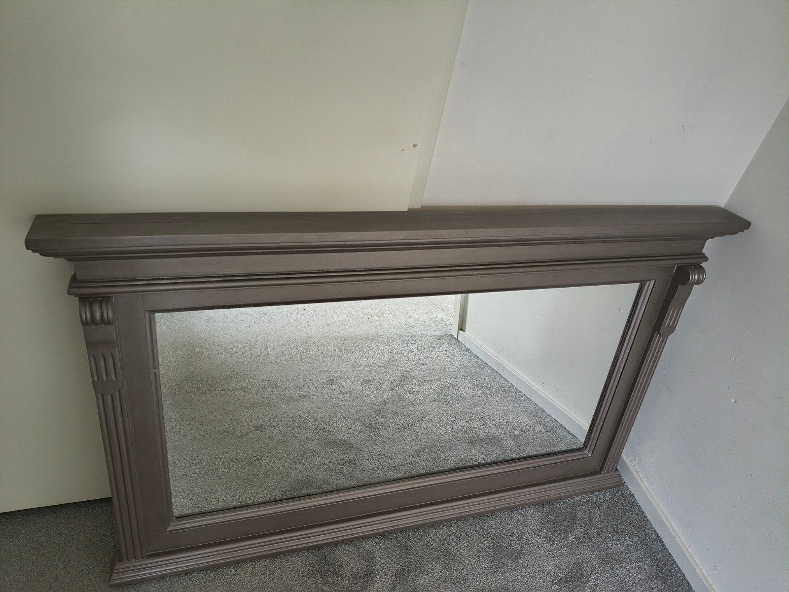 Grote spiegel met sierlijke lijst - 110x68cm, Ophalen, Gebruikt, 100 tot 125 cm, Minder dan 100 cm