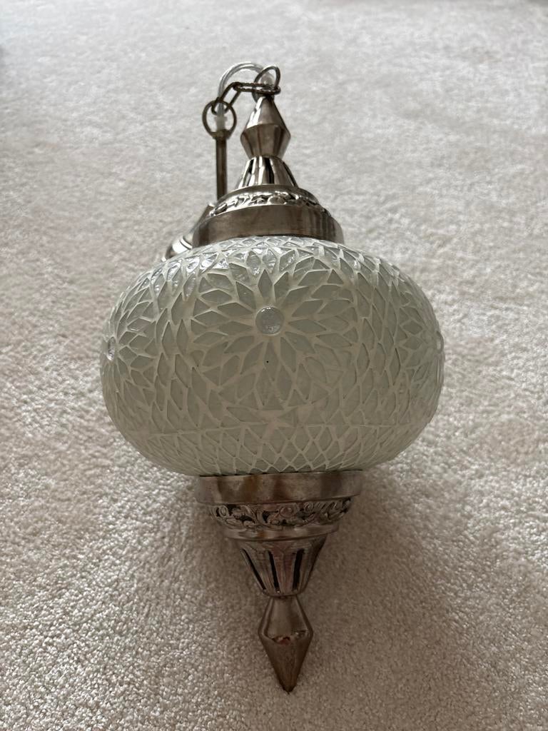 Oosterse Mozaïek Hanglamp - Zo goed als nieuw, Ophalen, Zo goed als nieuw, Glas, Minder dan 50 cm