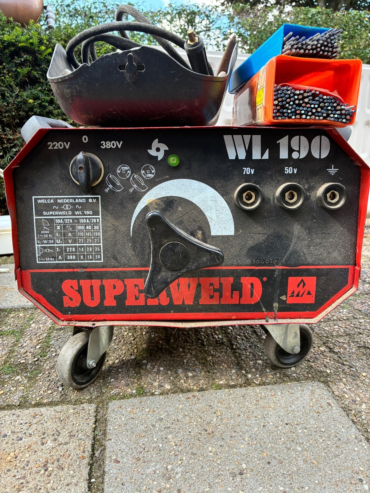 Superweld WL 190 lasapparaat met toebehoren, Ophalen