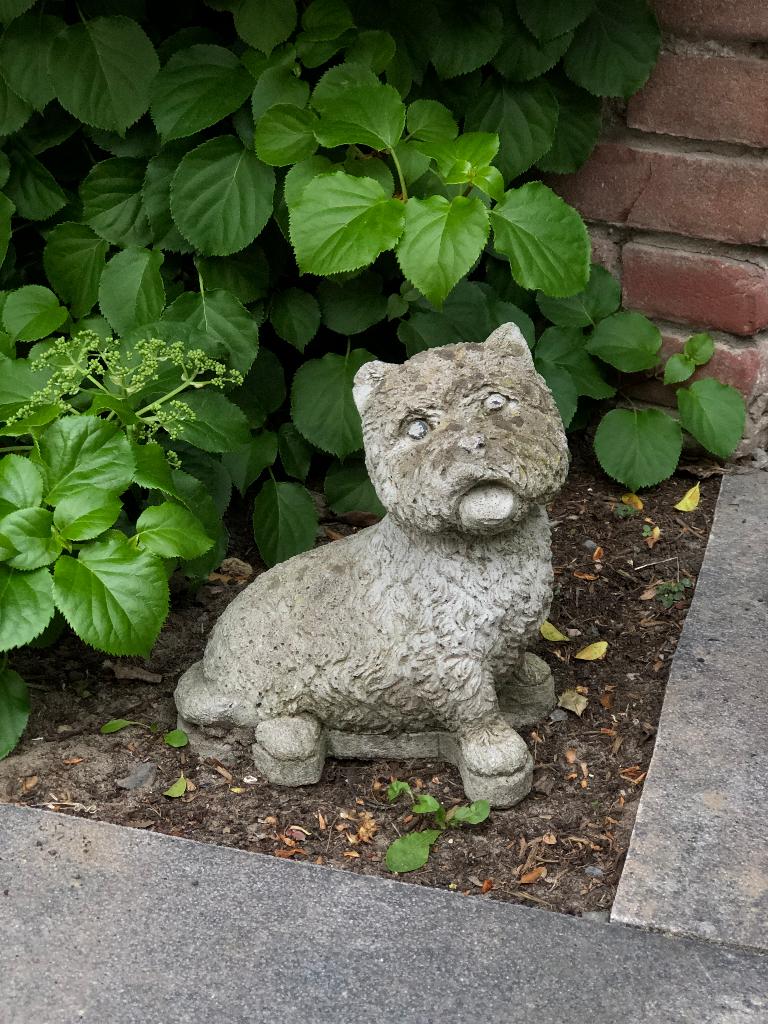 Stenen beeld hond West Highland White Terrier, Ophalen, Gebruikt, Dier