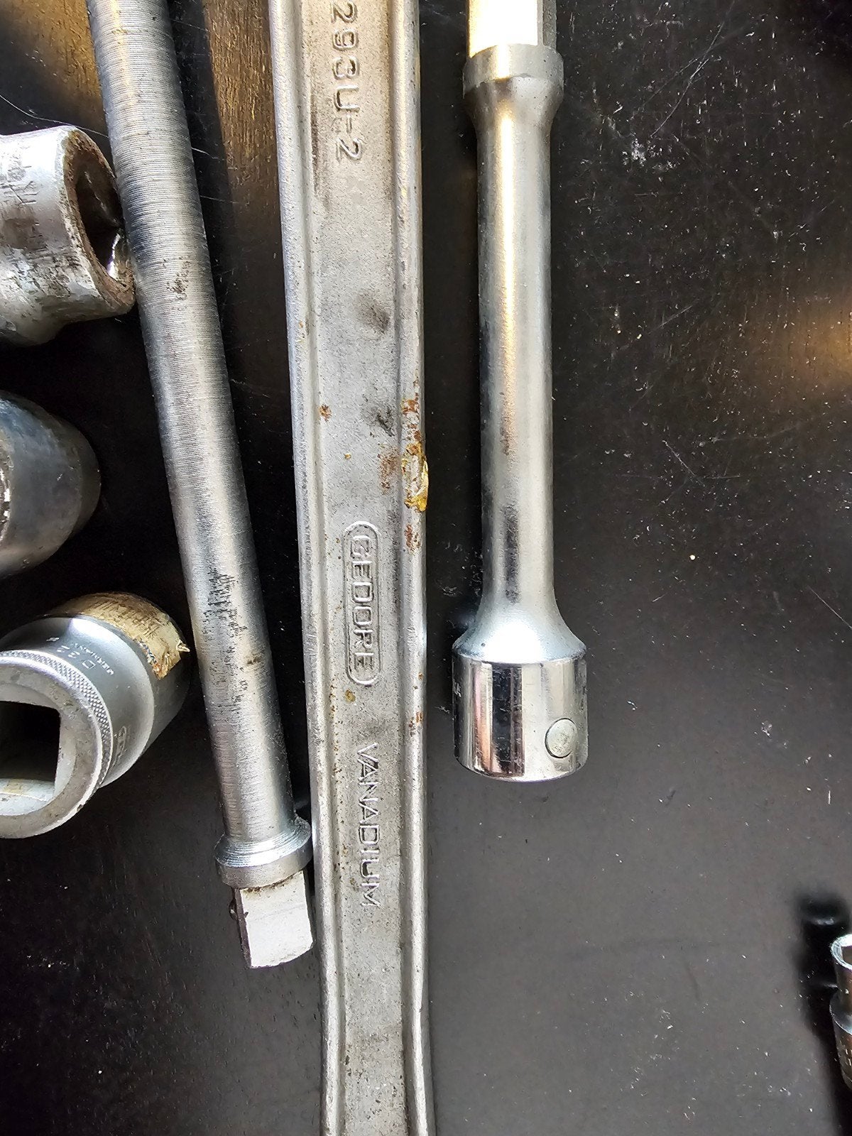 Zware Gedore 3/4 ratelset met 3 doppen, Ophalen, Gebruikt, ., .
