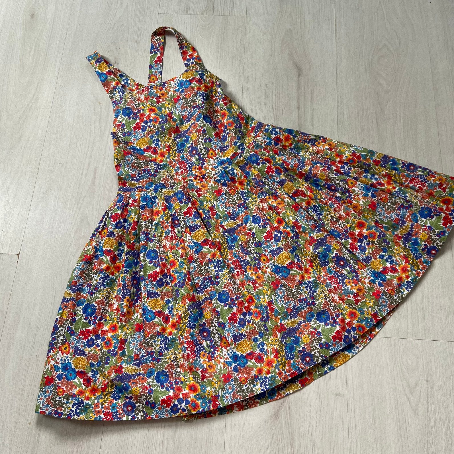 gebloemde JACADI zomer jurk mt 152 Liberty of London srof, Verzenden, Zo goed als nieuw, Meisje, Jurk of Rok