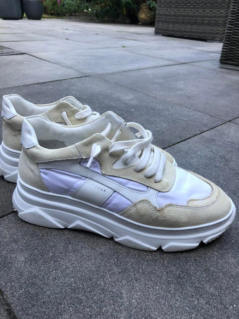 Copenhagen Creme/wit sneakers, Ophalen of Verzenden, Zo goed als nieuw, Wit, Sneakers of Gympen
