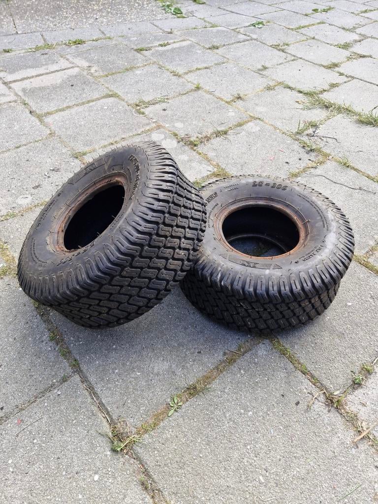 2x BKT LG-306 banden 15x6.00-6 4PR voor zitmaaier, Tuin en Terras, Grasmaaiers, Ophalen, Gebruikt