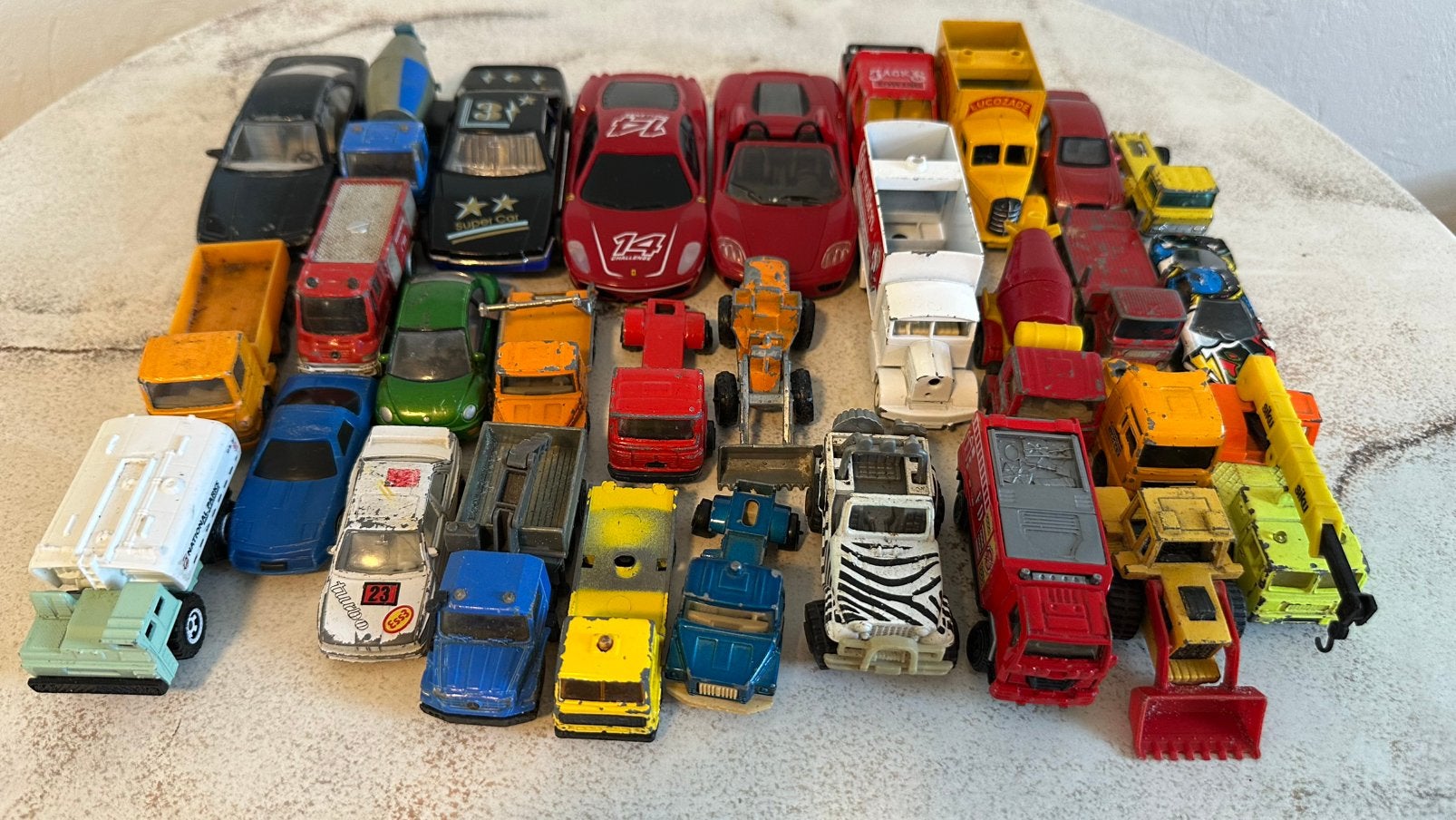 29 Vintage Model Cars & Trucks – Siku, Majorette, Matchbox, Ophalen, Gebruikt, Bus of Vrachtwagen