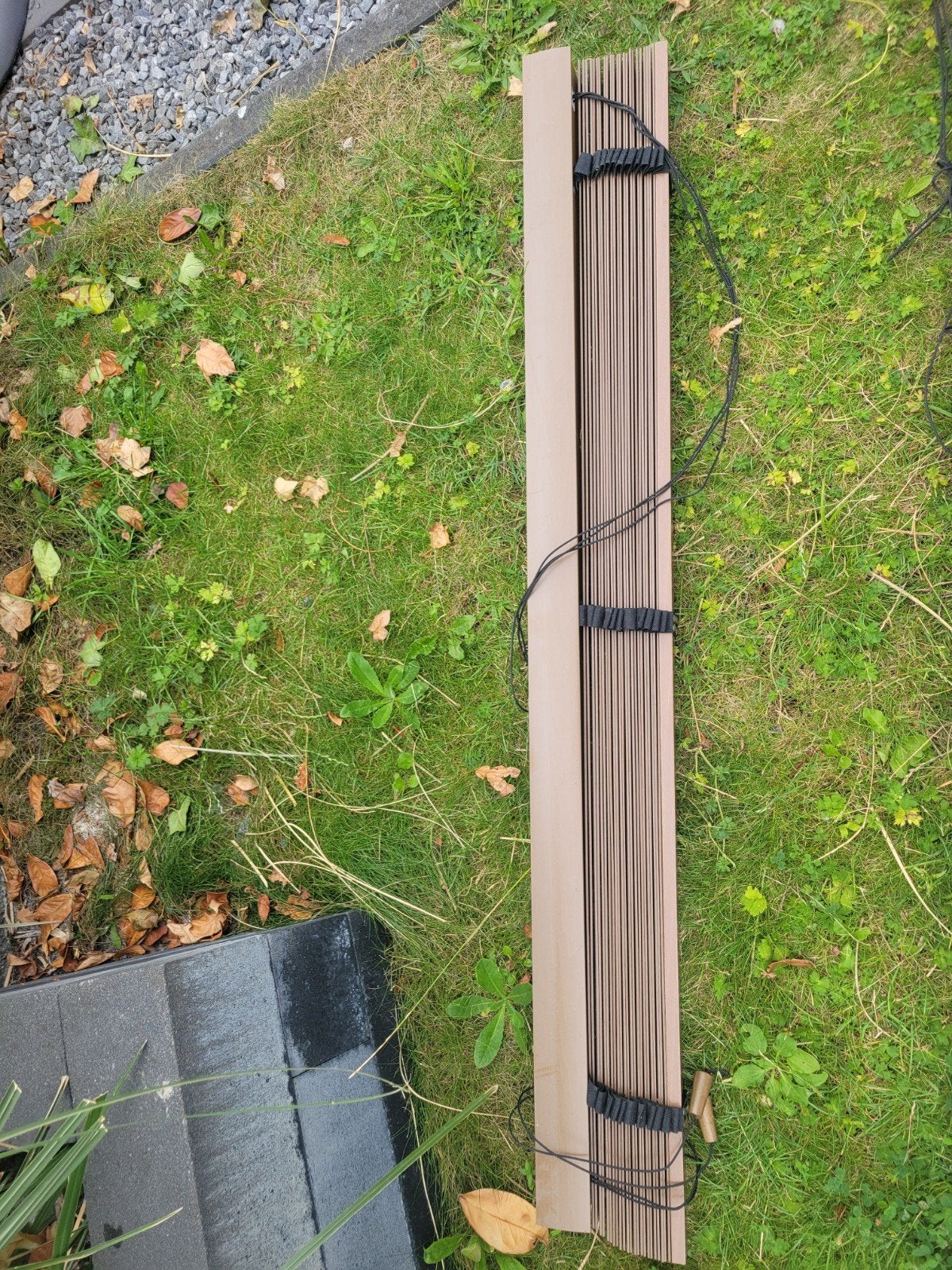 Houten jaloezie 1390 x 1075 mm, aanpasbaar, Jaloezie, Overige merken, Bruin, Hout