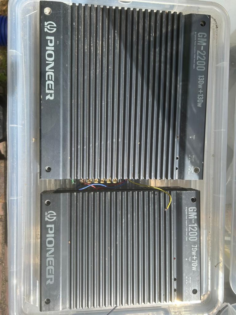 2x pioneer car amplifier, Audio, Tv en Foto, Ophalen of Verzenden, 120 watt of meer, Pioneer