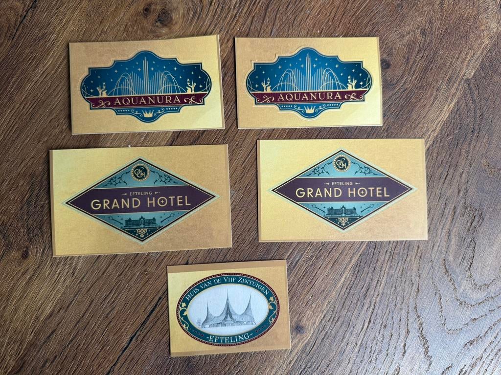 Efteling grand hotel stickers ( niet te koop in de winkel), Verzamelen, Efteling, Ophalen of Verzenden, Nieuw