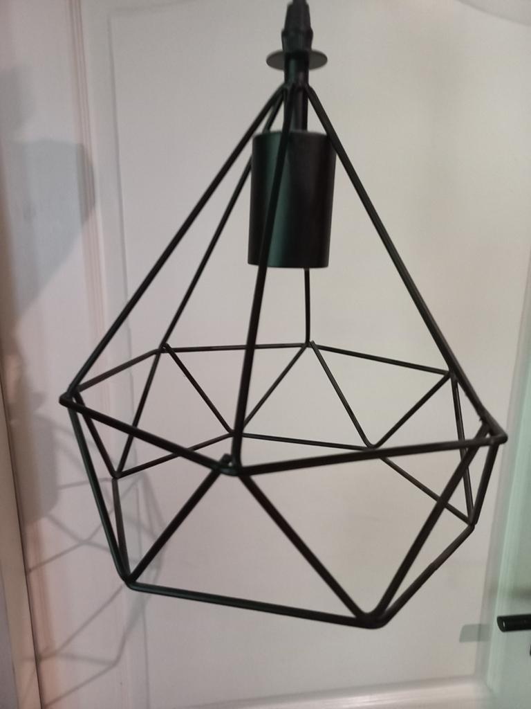 Zwart metalen hanglamp, Ophalen, Minder dan 50 cm