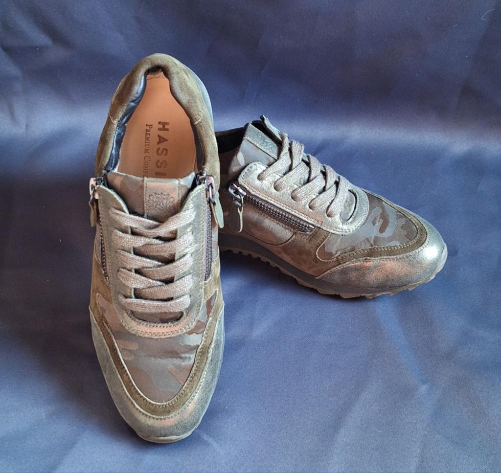 HASSIA Dames Sneakers Camouflageprint Zijrits Maat 37 Nieuw, Hassia, Nieuw, Ophalen of Verzenden, Sneakers of Gympen