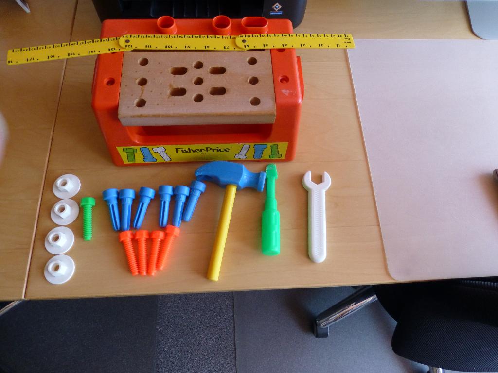 Fisher Price werkbank, Kinderen en Baby's, Speelgoed | Speeltafels, Ophalen, Gebruikt