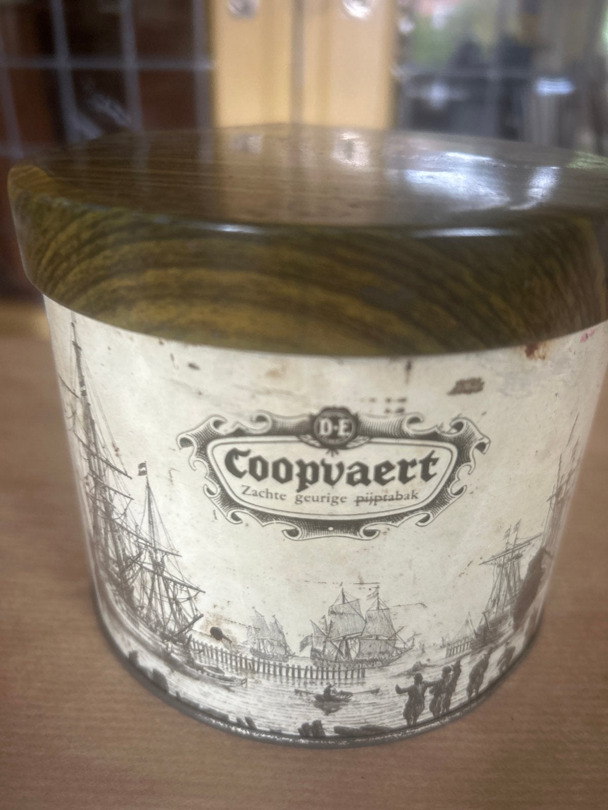 Vintage DE Coopvaert Tabaksblik met Schepen, Ophalen of Verzenden