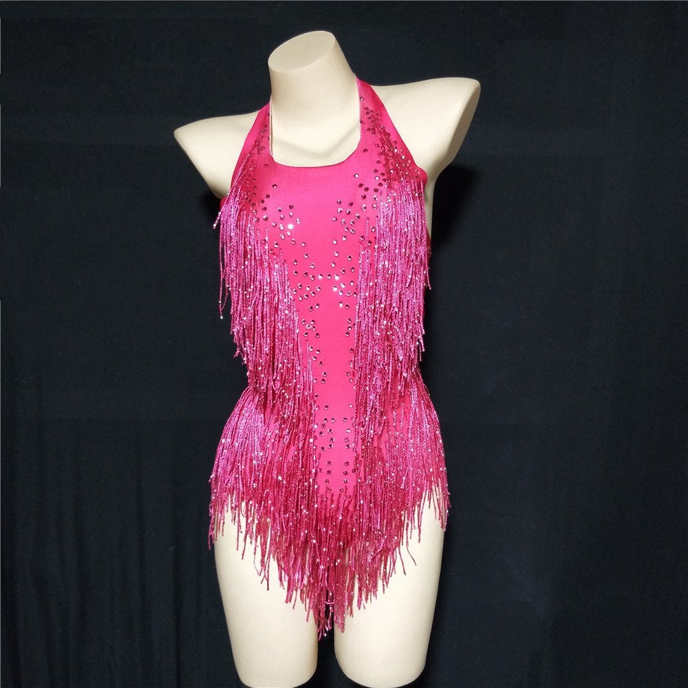 Dames roze glitter bodysuit / jumpsuit party festival outfit, Kleding | Dames, Verzenden, Maat 46/48 (XL) of groter, Nieuw, Overige thema's
