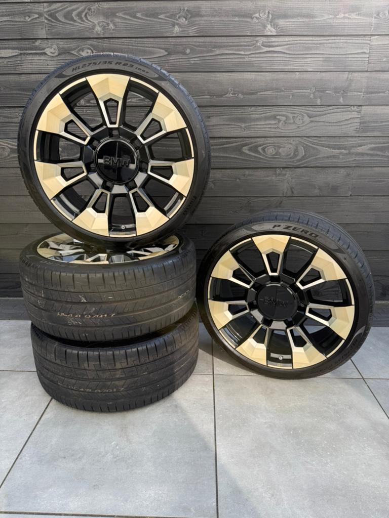 G09 | 23 inch wielset Sterspaak (styling 923 M) Night Gold, Auto-onderdelen, Banden en Velgen, Ophalen, Gebruikt, Banden en Velgen