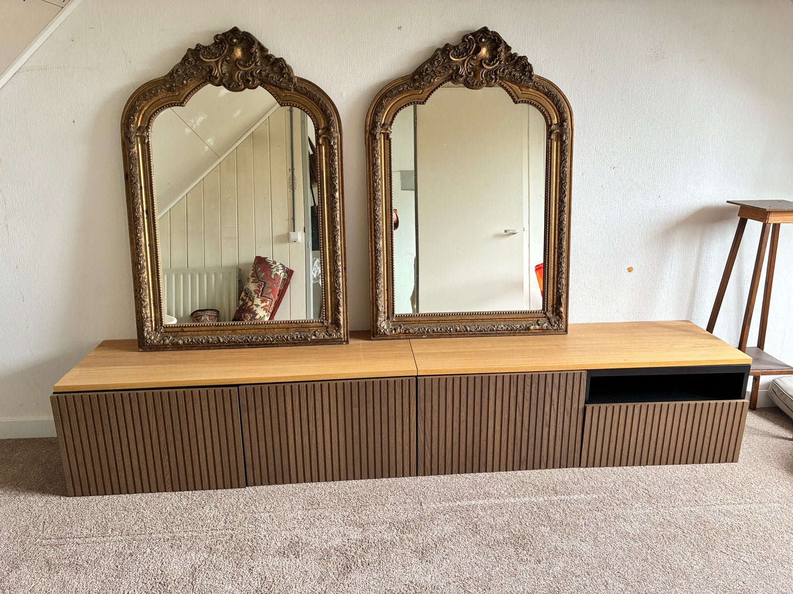 IKEA Besta Dressoir / TV-meubel met schuiflades 240 cm, Ophalen, 150 tot 200 cm, Zo goed als nieuw, Minder dan 100 cm