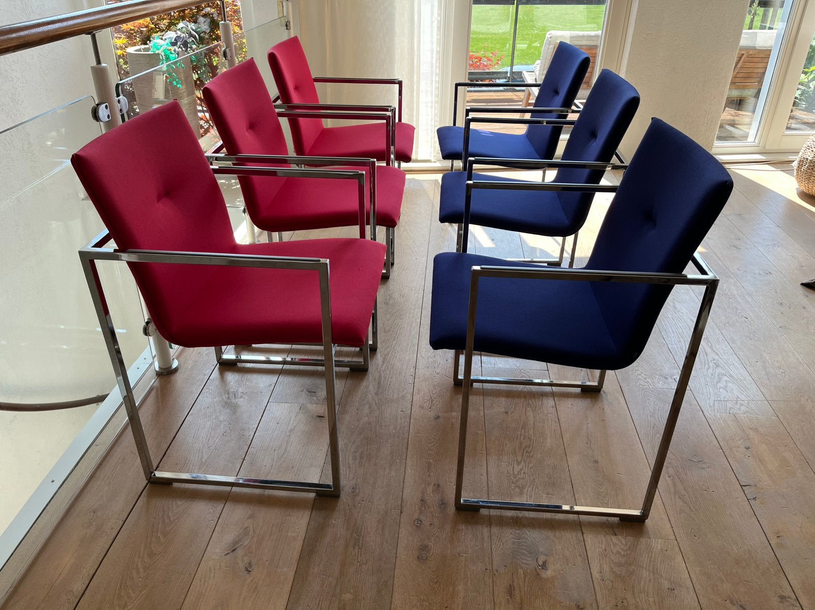 6 x Frame stoelen van Vogtherr voor Arco, Ophalen, Gebruikt, Design, Stof