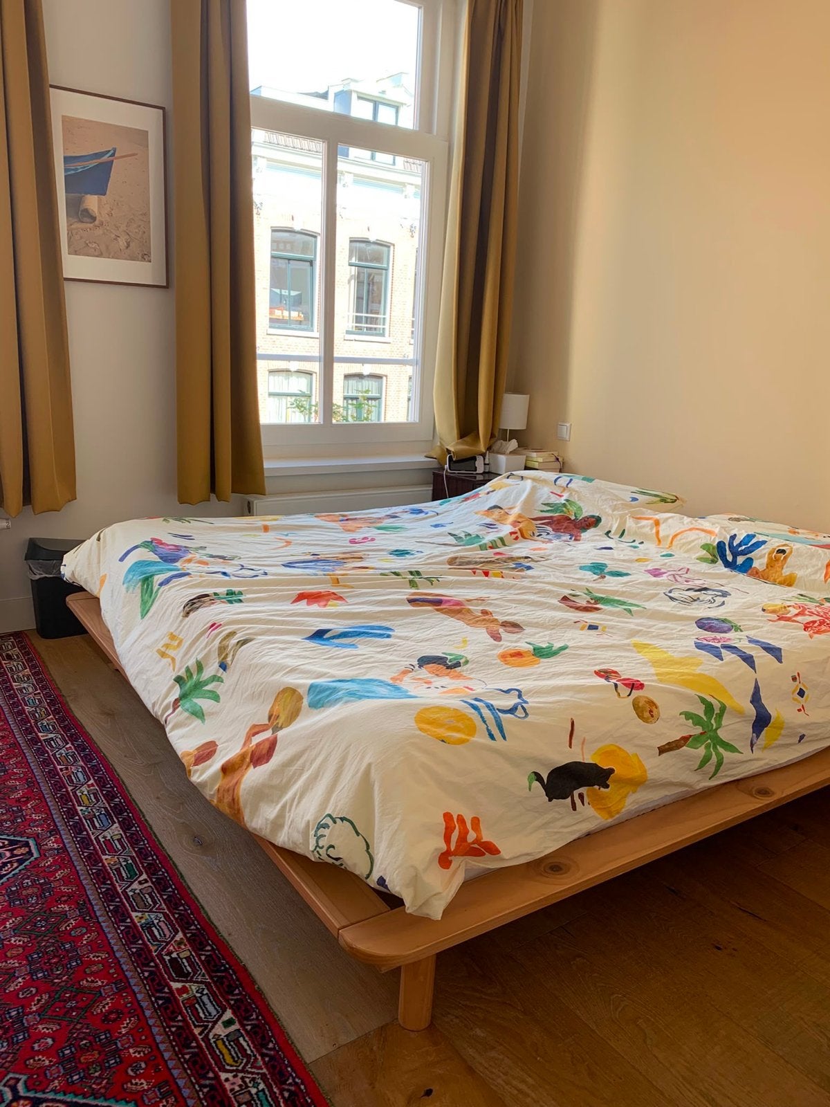 Futonbed frame Japanse stijl 180x200 cm - MADE, Huis en Inrichting, Ophalen, Tweepersoons, Zo goed als nieuw, 180 cm