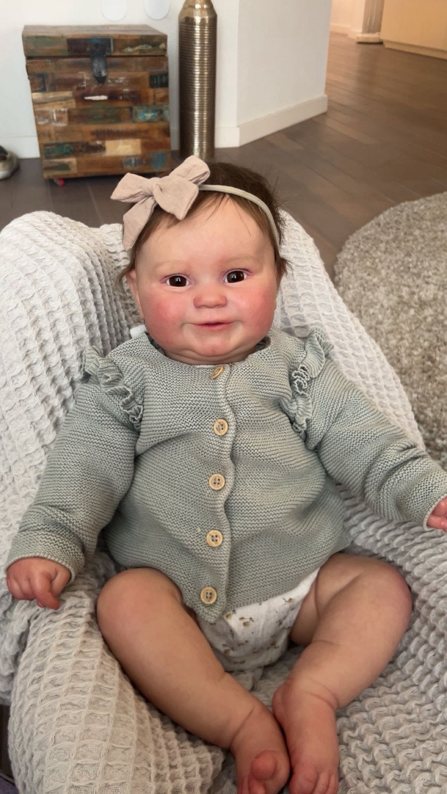 Reborn baby maddie, Ophalen of Verzenden, Nieuw, Babypop, Levensecht of Reborn