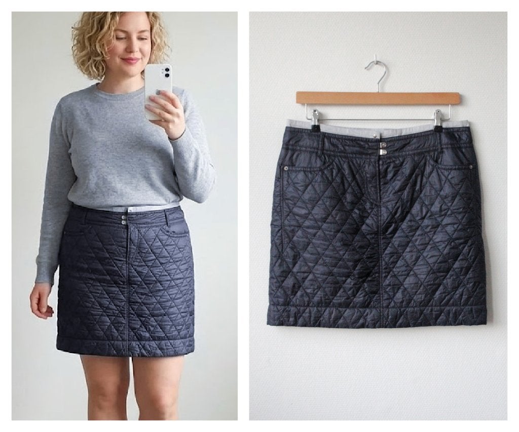 Marc Cain - mooie gewatteerde rok - donkerblauw - maat N6 44, Maat 42/44 (L), Zo goed als nieuw, Verzenden, Blauw