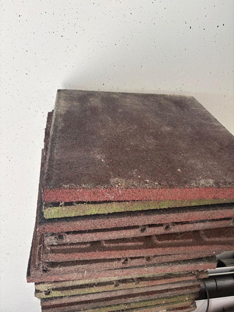 43stuks rubberen tegels 50x50cm, Ophalen, Gebruikt, Overige typen, Rubber