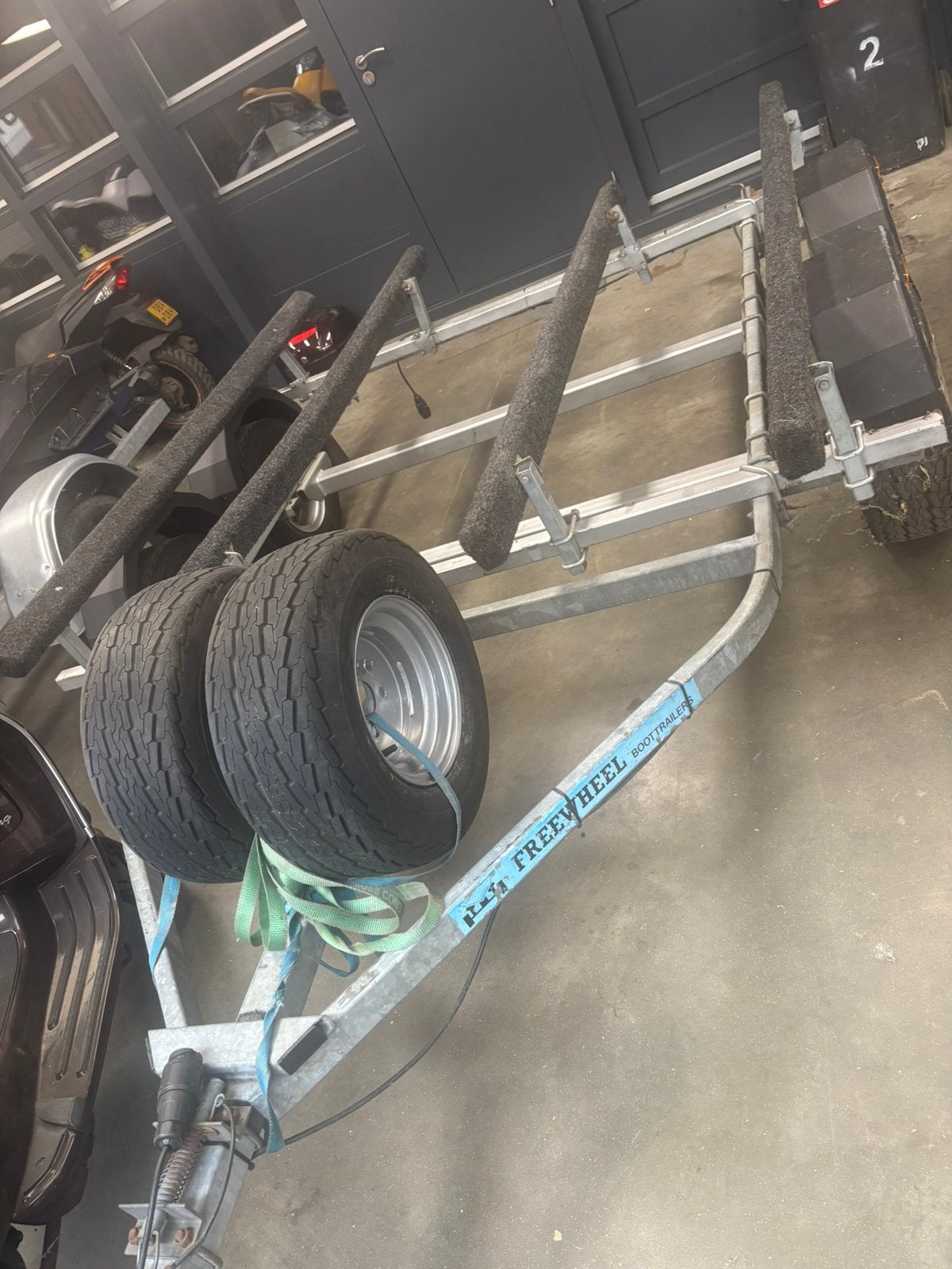 Dubbele Jetski Trailer - Freewheel, Watersport en Boten, Boottrailers, Gebruikt, Jetskitrailer, Minder dan 1500 kg, Minder dan 6 meter