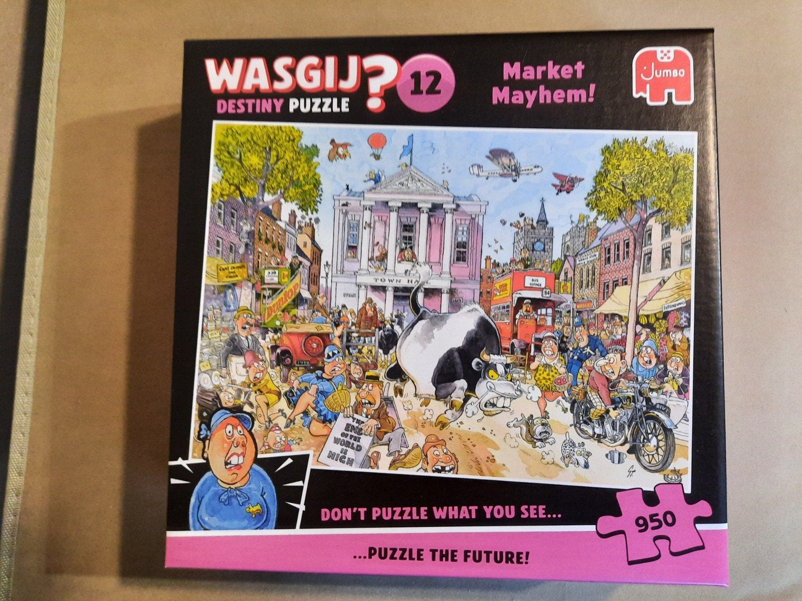 Wasgij? Destiny 12 - Market Mayhem! 950 stukjes, Ophalen of Verzenden, 500 t/m 1500 stukjes, Gebruikt, Legpuzzel