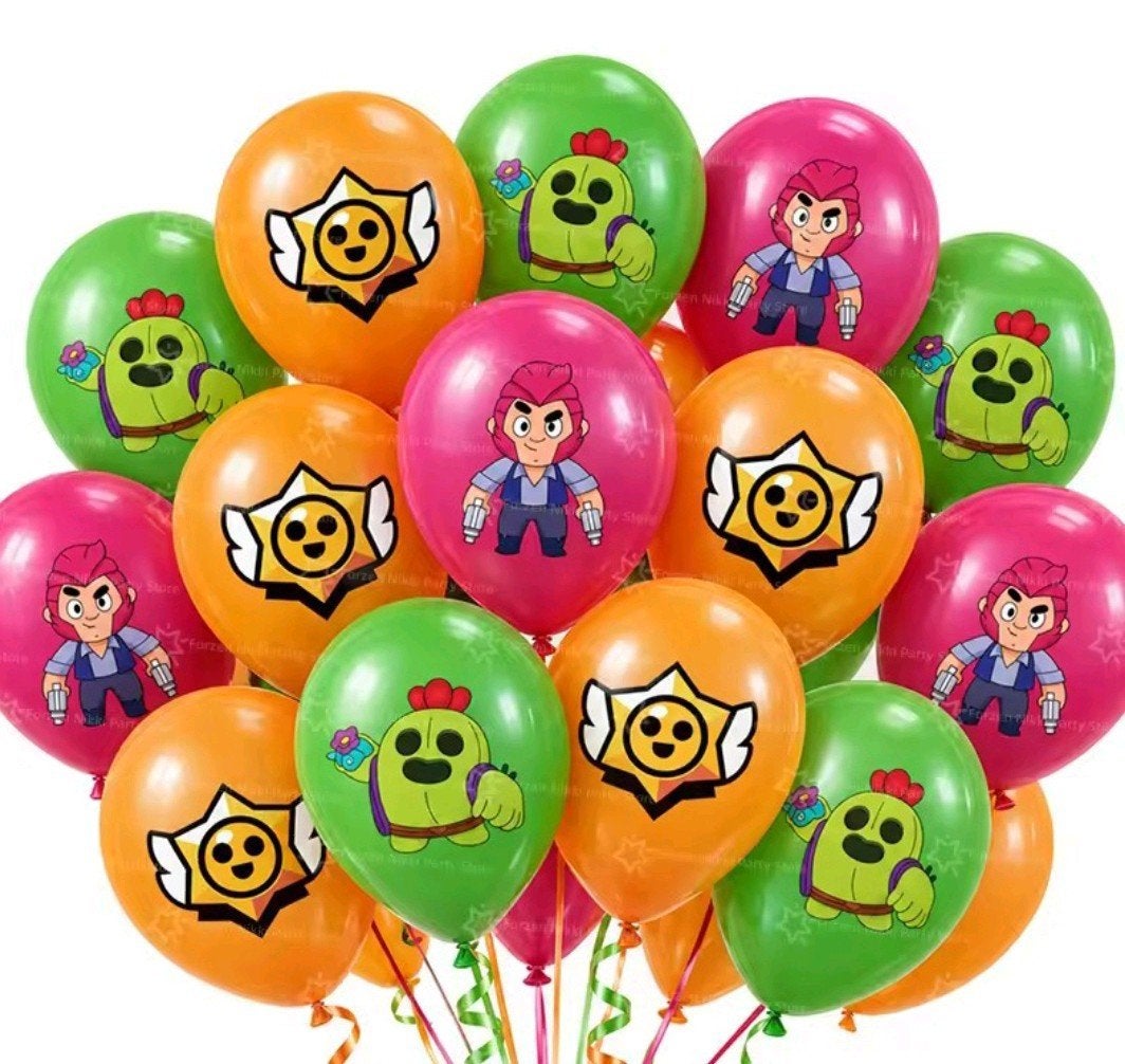 Nieuwe Brawl Stars Ballonnen - 12 Stuks Feestdecoratie, Ophalen, Nieuw, Feestartikel, Verjaardag