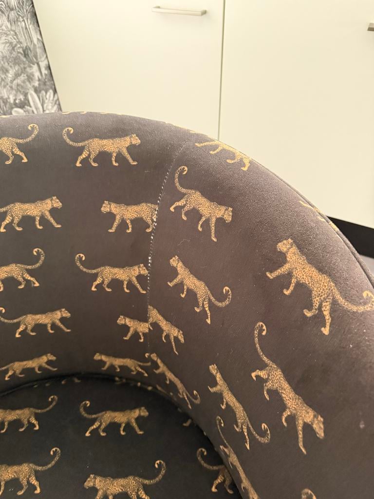 Leuke panter stoel, Huis en Inrichting, Stoelen, Ophalen, Gebruikt, Zwart, Eén