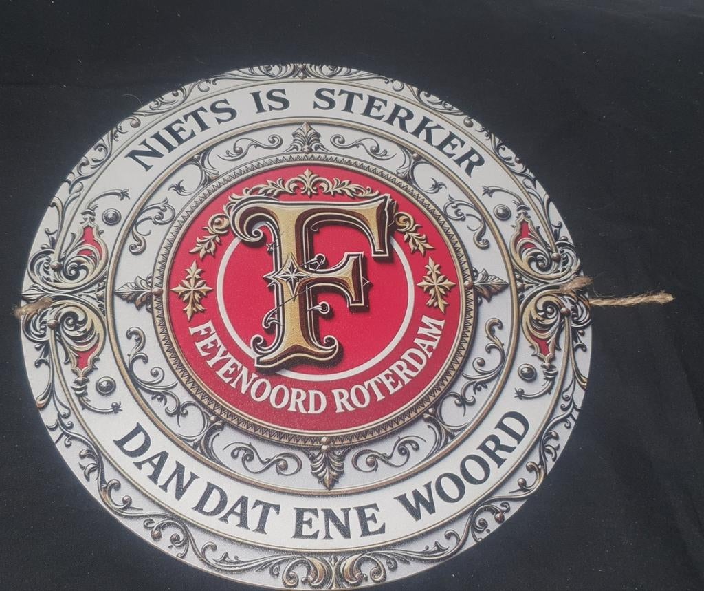 Wandbord van hout feyenoord, Ophalen of Verzenden, Nieuw