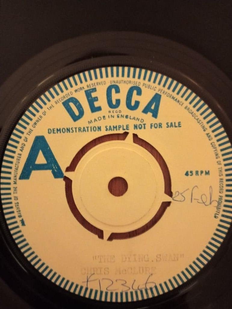 Collectable Chris McClure "The Dying Swan" (Promo Decca), Gebruikt, 7 inch, Promo, Ophalen of Verzenden