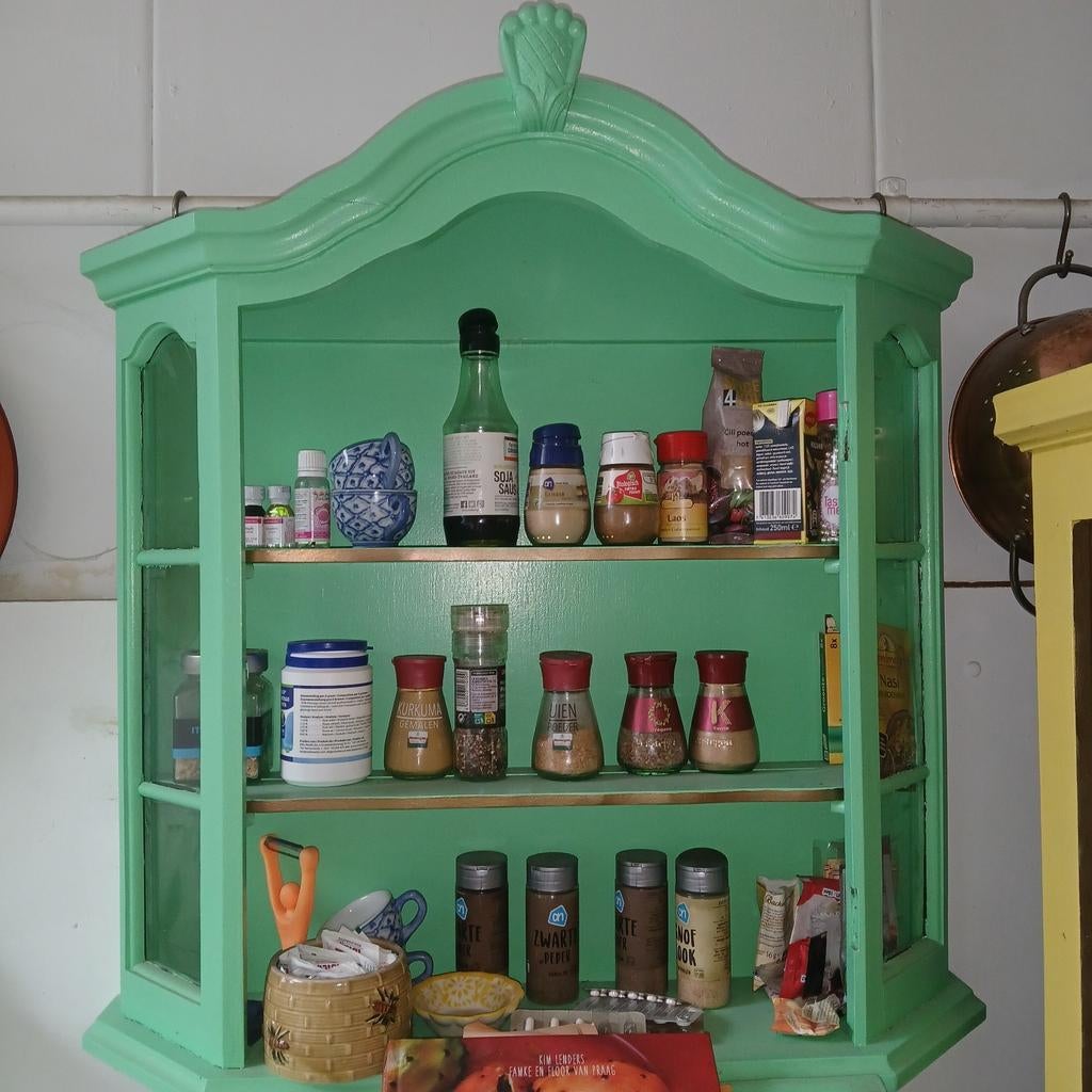 Turquoise mint hangkastje, Huis en Inrichting, Kasten | Overige, Ophalen