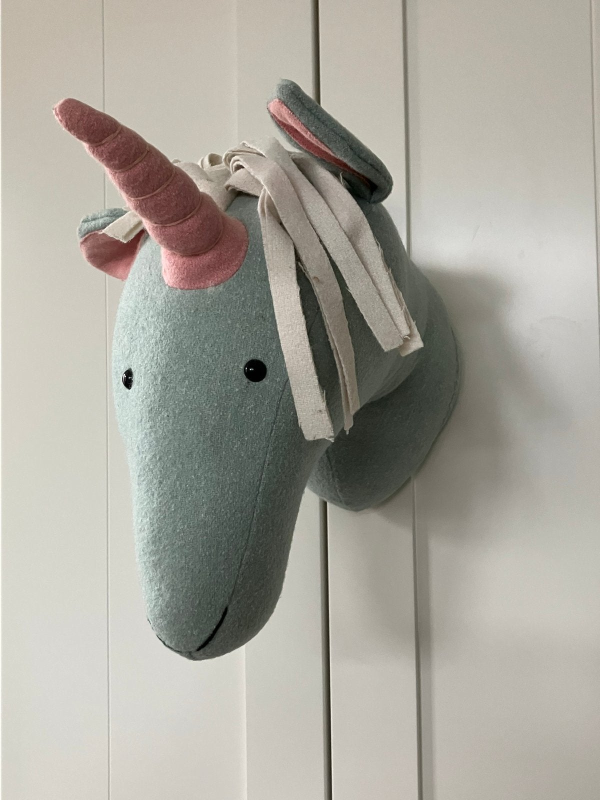 Schattig vilten eenhoorn hoofd wanddecoratie KidsDepot, Overige merken, Ophalen of Verzenden, Zo goed als nieuw, Wanddecoratie