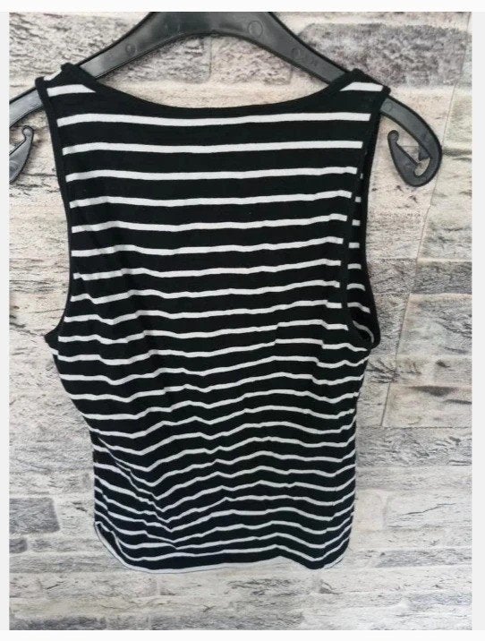 Zwart wit gestreept topje Maat l h, Kleding | Dames, Amisu, Zwart, Maat 42/44 (L), Onbekend