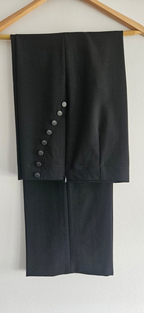 zwarte chique broek, Maat 38/40 (M), Zwart, Ophalen of Verzenden, Zo goed als nieuw