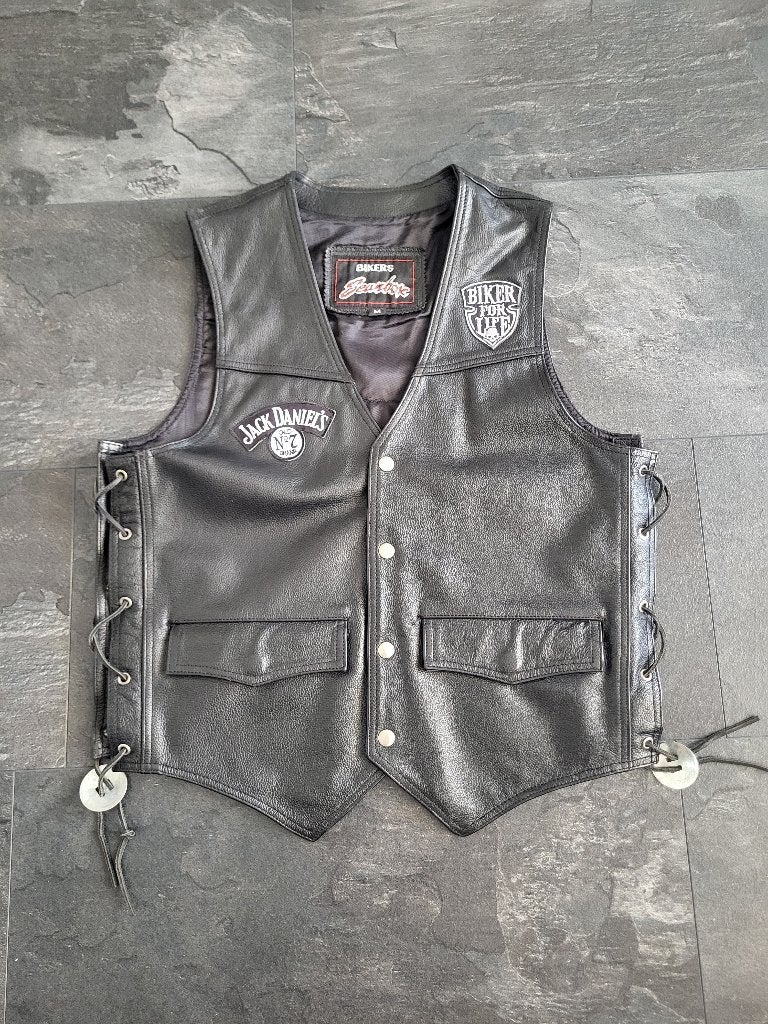 Lederen biker vest, Ophalen of Verzenden, Tweedehands, Heren, Jas | leer