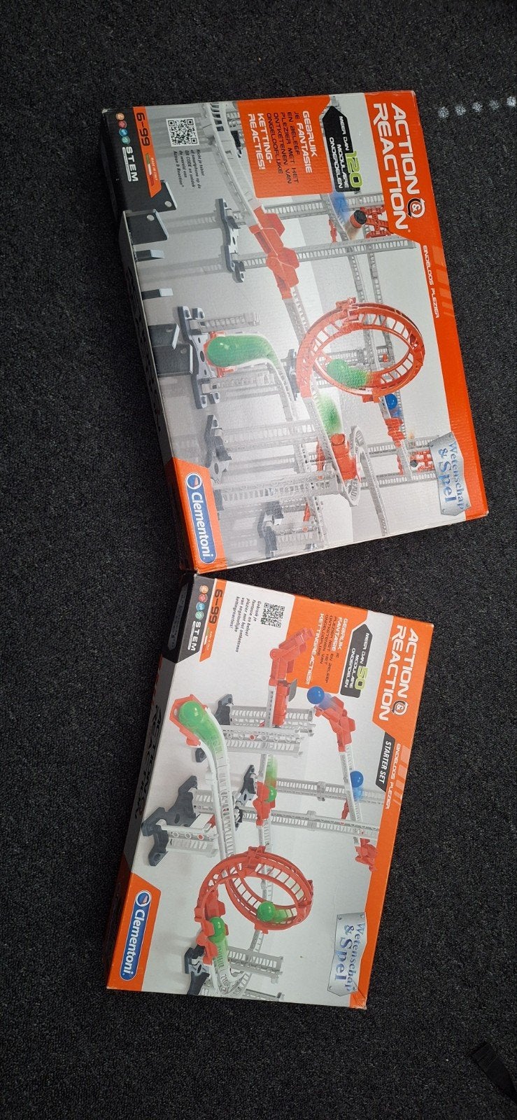 Clementoni Action & Reaction STEM knikkerbaan set (2 dozen), Ophalen of Verzenden, Zo goed als nieuw, Overige merken