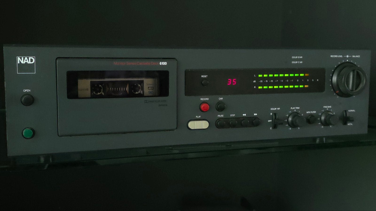NAD 6100 Monitor Series Cassettedeck (Serviced), Ophalen of Verzenden, Enkel, Overige merken, Tiptoetsen