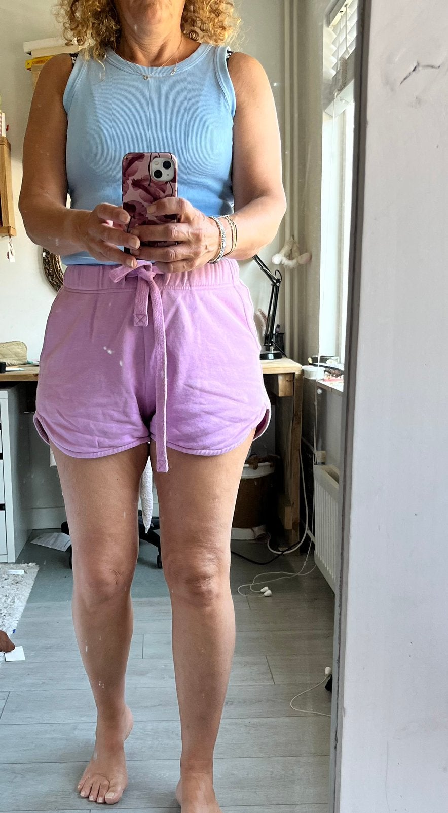 Sweat short 10Days lila maat L, Kort, Paars, Maat 42/44 (L), Ophalen of Verzenden