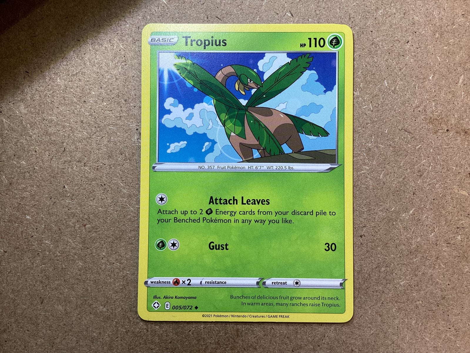 1x Tropius [SHF 005/072] (Near Mint), Ophalen of Verzenden, Zo goed als nieuw, Losse kaart